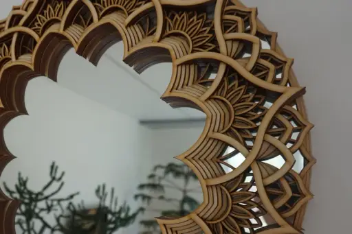 آینه دیواری طرح برجسته اسلیمی