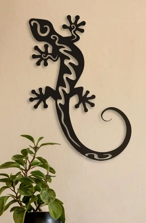 تصویر محصول تابلو دیواری طرح مارمولک 🦎 - طرح و هنر (بندانگشتی گالری)