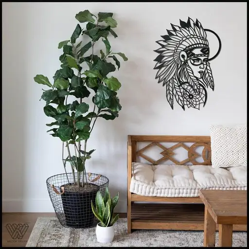 دیوارکوب دختر سرخپوست مدل TH_72321 55