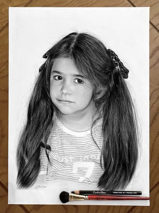 سفارش نقاشی چهره سیاه قلم