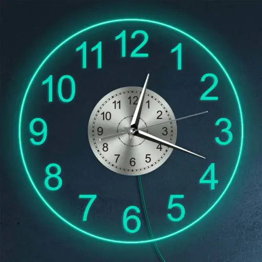 ساعت دیواری طرح شبخواب مدل TH_88385 ساده