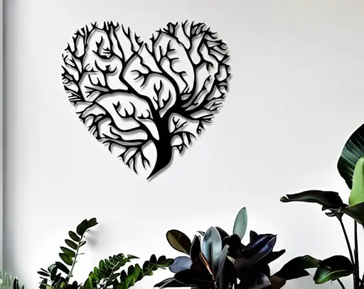 تصویر محصول تابلو طرح درخت زندگی قلبی مدل TH_13851 🌳❤ - طرح و هنر (بندانگشتی گالری)