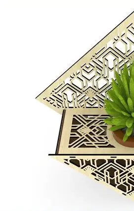 گلدان دیواری چوبی مدل TH_97182 5