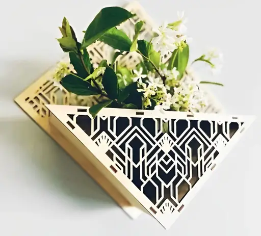 گلدان دیواری چوبی مدل TH_97182 66
