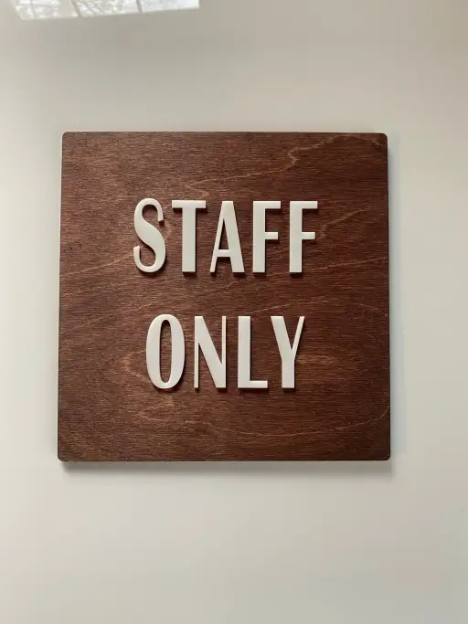تابلو پلاک Staff Only مدل TH_87337 55