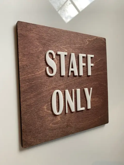 تابلو پلاک Staff Only مدل TH_87337