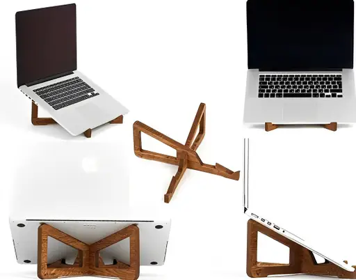 تصویر محصول استند پایه لپ تاپ چوبی مدل TH_78625💻 - طرح و هنر (بندانگشتی گالری)