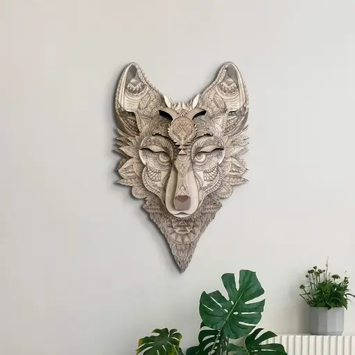 تصویر محصول تابلو سه بعدی طرح گرگ مدل TH_79795🐺 - طرح و هنر (بندانگشتی گالری)