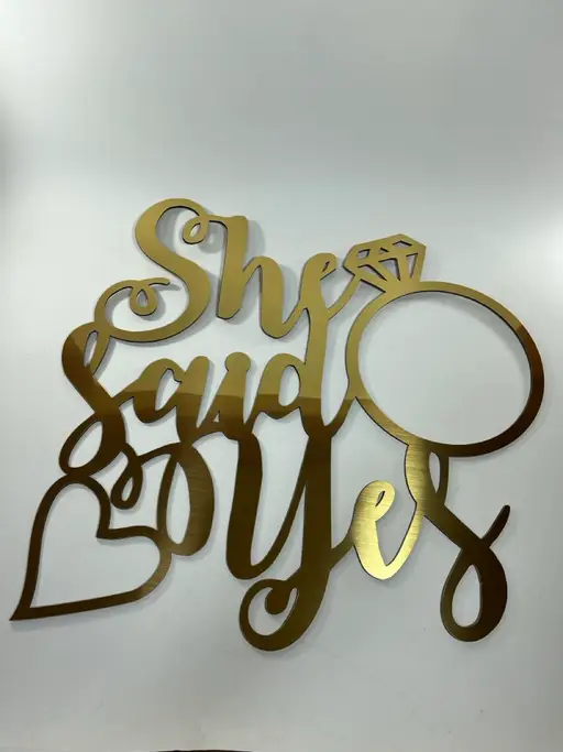 تابلو دیواری طرح she said yes مدل TH_31327