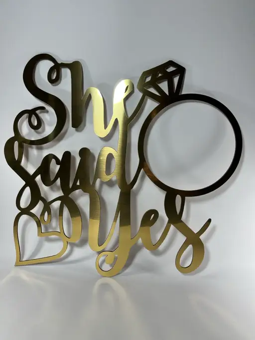 تابلو دیواری طرح she said yes مدل TH_31327
