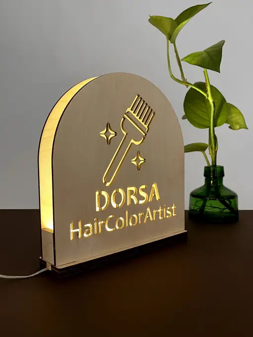 استند اسم چراغ دار مدل TH_93811