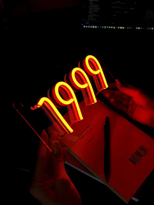 تابلو نئون فلکس سال میلادی مدل TH_37828