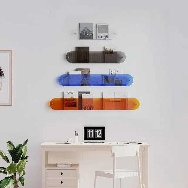 تصویر اصلی قفسه دیواری پلکسی طرح کتابخوان مدل TH_68611