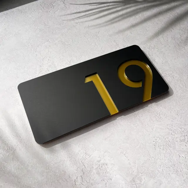 تابلو پلاک عدد 19