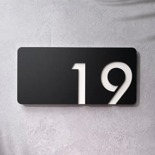 تابلو پلاک عدد 19