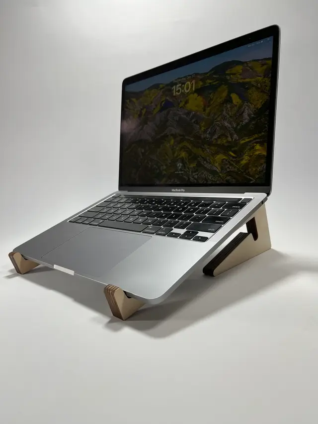 استند لپتاپ چوبی