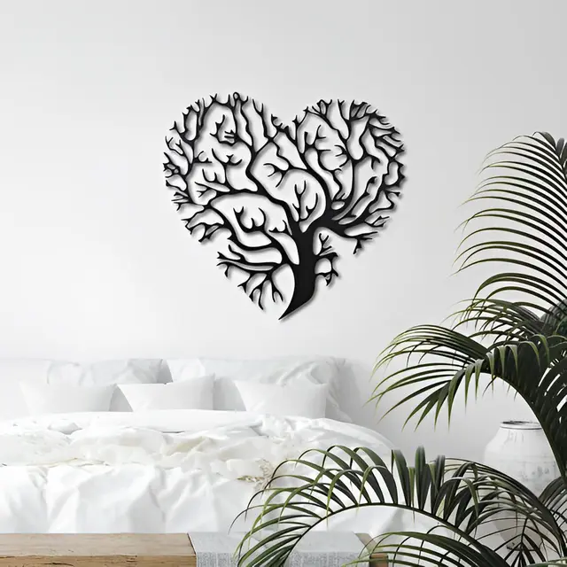 تابلو طرح درخت زندگی قلبی مدل TH_13851 🌳❤