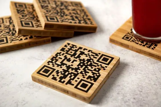 زیر لیوانی طرح QR CODE مدل TH_16329