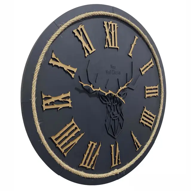 ساعت دیواری طرح گوزن مدل TH_32576