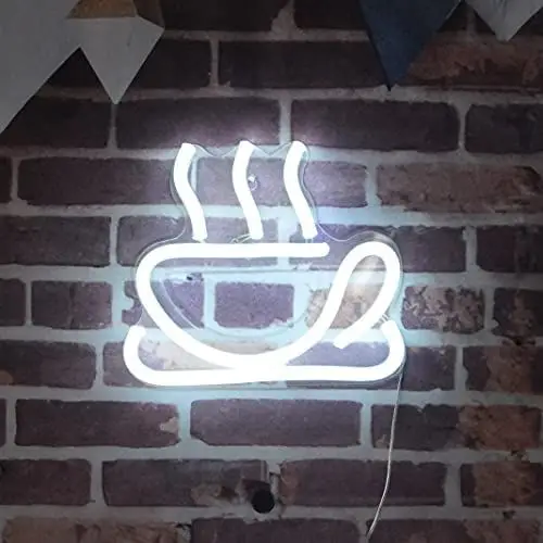 تابلو نئون طرح فنجون قهوه مدل TH_44353☕