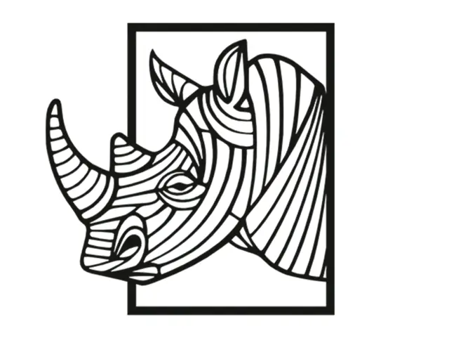 تابلو دیواری کرگدن مدل TH_84115
