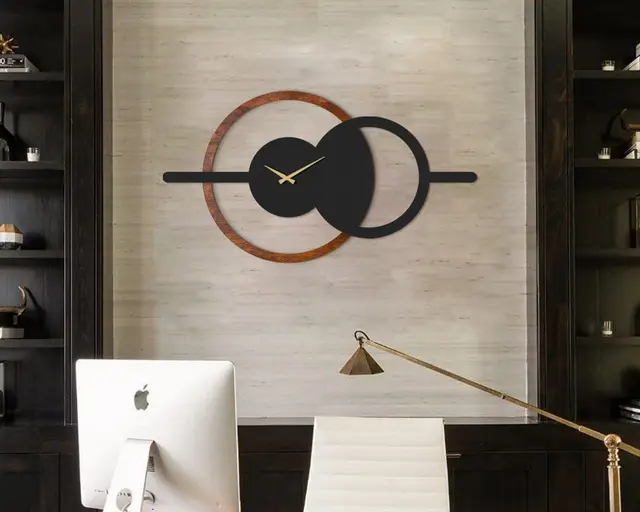 ساعت دیواری مدرن هندسی مدل TH_12542