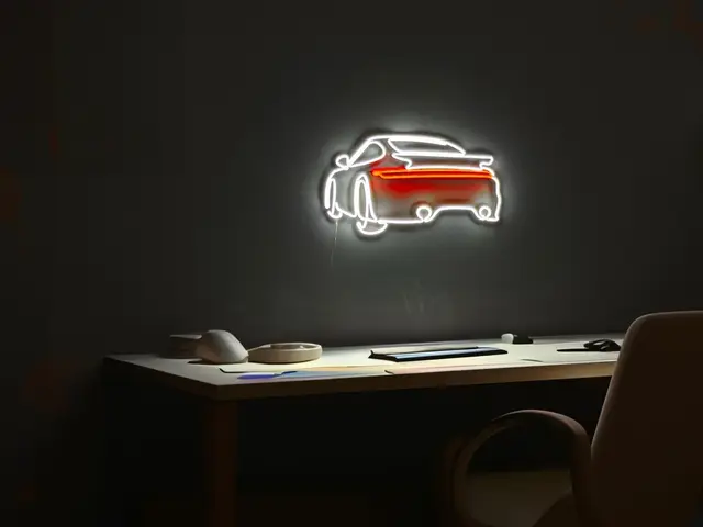 تابلو نئون طرح پورشه مدل TH_76898