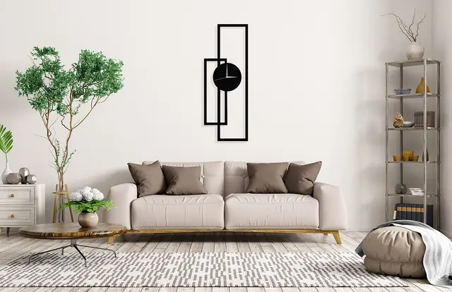 ساعت دیواری طرح هندسی مدل TH_19219