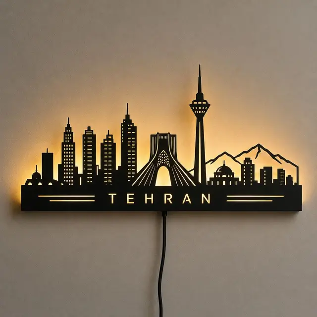 تابلو دکوراتیو نوردار طرح تهران مدل TH_43381