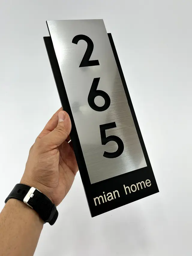 پلاک شماره و نام ساختمان مدل TH_93456
