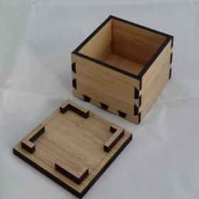 جعبه کادویی مکعب چوبی