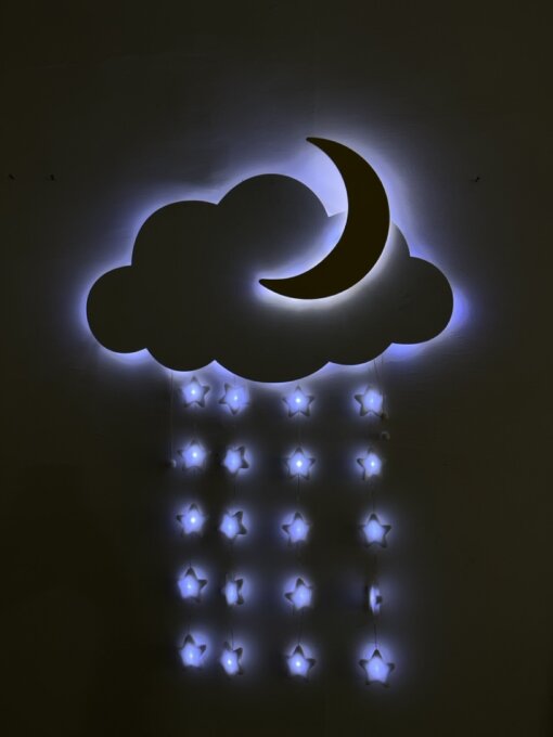 شبخواب دیواری طرح ماه و ستاره TH_87385