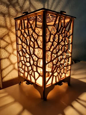 چراغ رومیزی چوبی