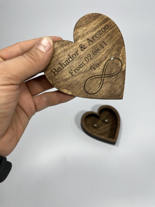 باکس حلقه ازدواج طرح قلب مدل TH_14396 4444