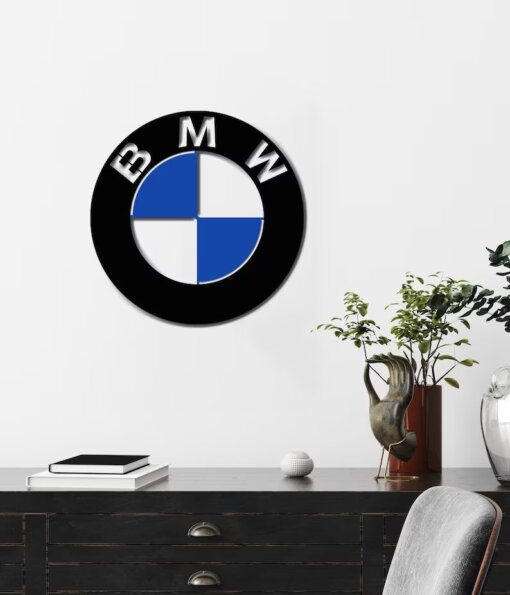 دیوارکوب طرح لوگو BMW مدل TH_54756 666
