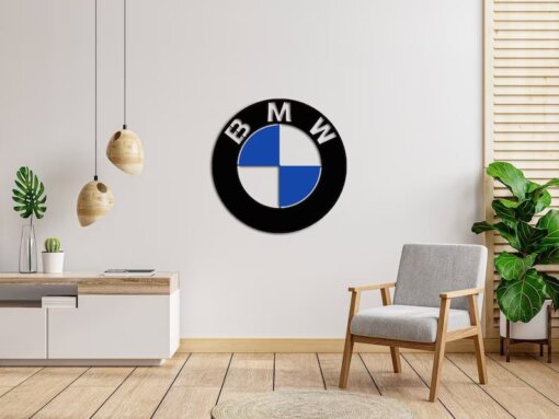 دیوارکوب طرح لوگو BMW مدل TH_54756 666666