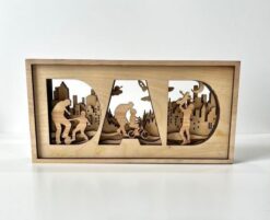 دکور چوبی چندلایه روز پدر مدل TH_34818