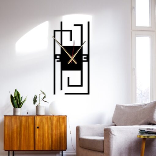 ساعت دیواری با قاب هندسی مدل TH_45375