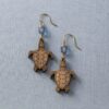 گوشواره چوبی طرح لاکپشت مدل TH_55931