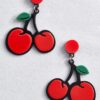 گوشواره طرح آلبالو گیلاس مدل TH_65261