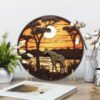 تابلوی چندلایه زرافه در غروب مدل TH_71279