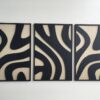 تابلو سه تکه چوبی طرح گورخری مدل TH_82062