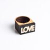 انگشتر چوبی طرح LOVE مدل TH_14055