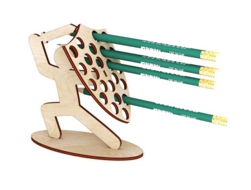 استند مداد چوبی طرح جنگجو مدل TH_34708