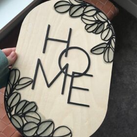 تابلو دکوراتیو طرح HOME مدل TH_43114