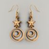 گوشواره چوبی طرح ستاره مدل TH_48769