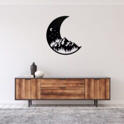 تابلو دیواری ماه و کوهستان مدل TH_82444