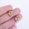 گوشواره چوبی طرح موشک کاغذی مدل TH_83715
