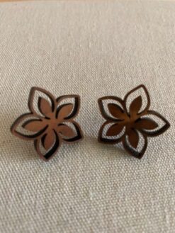 گوشواره چوبی طرح گل مدل TH_96428