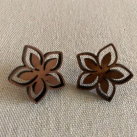 گوشواره چوبی طرح گل مدل TH_96428